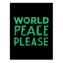 World Peace Please postcards
