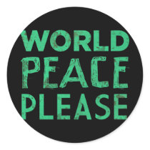 World Peace Please stickers
