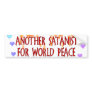 World Peace Satanist Bumper Sticker