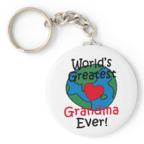 World’s Greatest Grandma Heart Keychain
