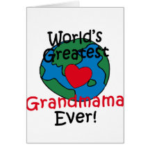 World’s Greatest Grandmama Heart Greeting Cards