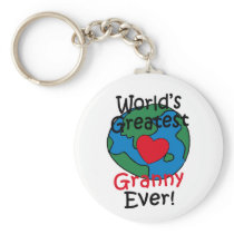 World’s Greatest Granny Heart Keychain