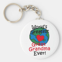 World’s Greatest Great Grandma Heart Keychain