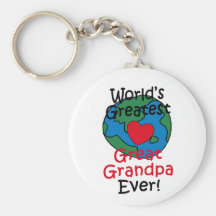 World’s Greatest Great Grandpa Heart Key Chains