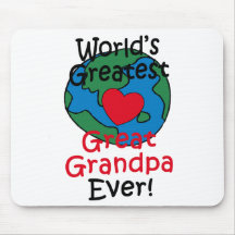 World’s Greatest Great Grandpa Heart Mouse Pads