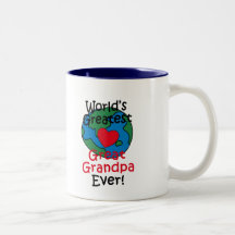World’s Greatest Great Grandpa Heart Mug