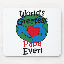 World’s Greatest Papa Heart Mouse Mats