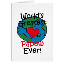 World’s Greatest Papaw Heart Cards