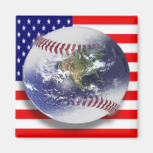 WORLD SERIES GLOBE REFRIGERATOR MAGNET