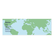World - Skinny Business Card Template