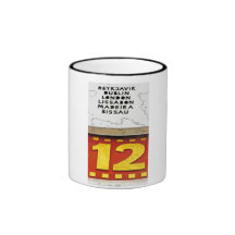 World Time Clock,Alexanderplatz,Berlin,12 o'clock Mug