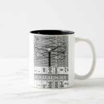World Time Clock, Alexanderplatz, Berlin, B & W (W Mugs