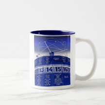 World Time Clock,Alexanderplatz,Berlin,in Blue Mug