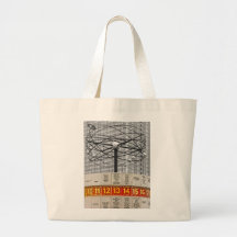 World Time Clock,Alexanderplatz,Berlin,Part B&W Canvas Bags