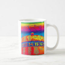 World Time Clock,Alexanderplatz,Berlin,Rainbow Mugs