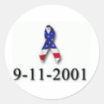 WORLD TRADE CENTER 9-11 DESIGN ROUND STICKER