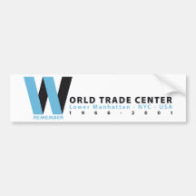 WORLD TRADE CENTER ANNIVERSARY PEGATINA DE PARACHOQUE