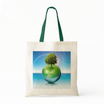 World tree -  ecology concept canvas bags