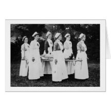 World War One Nurses Carry the Wounded Greeting Card