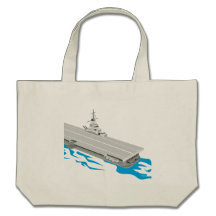 World War Two Aircraft Carrier Retro Tote Bag