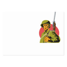World War Two American Soldier Business Cards