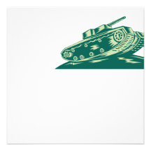 World War Two Battle Tank Custom Invitations