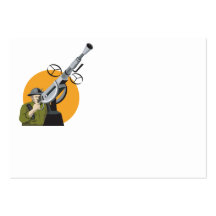World War Two British Soldier Machine Gun Business Card Templates