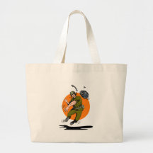 World war two soldier throwing grenade canvas bag