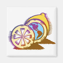 Worldly Lemons Fridge Magnets