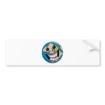 Worldly Smile Bumper Stickers