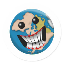 Worldly Smile Sticker