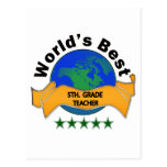 World's Best 5th. Grade Teacher Post Card