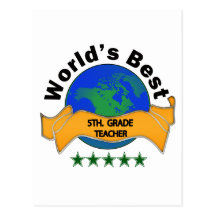 World's Best 5th. Grade Teacher Post Card