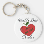 World's Best 6th. Grade Teacher Key Chain