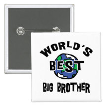World's Best Big Brother Pinback Button