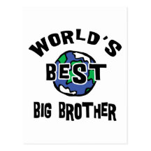 World's Best Big Brother Postcard