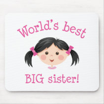 Worlds best big sister - asian girl mousepads