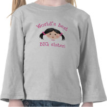 Worlds best big sister - asian girl t-shirt