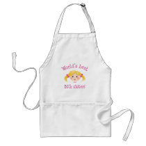 Worlds best big sister - blonde hair apron