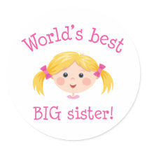 Worlds best big sister - blonde hair