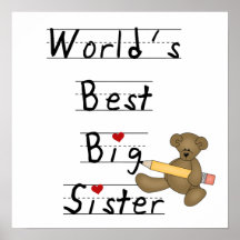 World's Best Big Sister Gifts Print