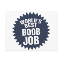 World's Best Boob Job Post Card