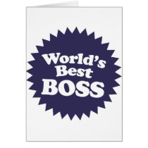 World's Best Boss Greeting Card
