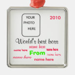 World's best boss Christmas Ornament