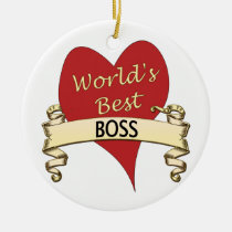 World's Best Boss ornaments
