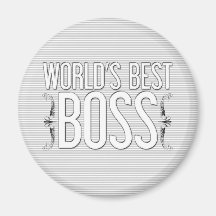 "World's Best BOSS" Customized Fridge Magnet