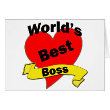 World's Best Boss Greeting Card