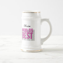 World's Best Boss Grunge Lettering Custom Name B21 Mugs