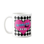 World's Best Boss - Pink Heart mugs