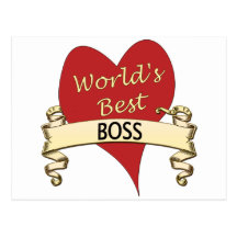 World's Best Boss Post Card